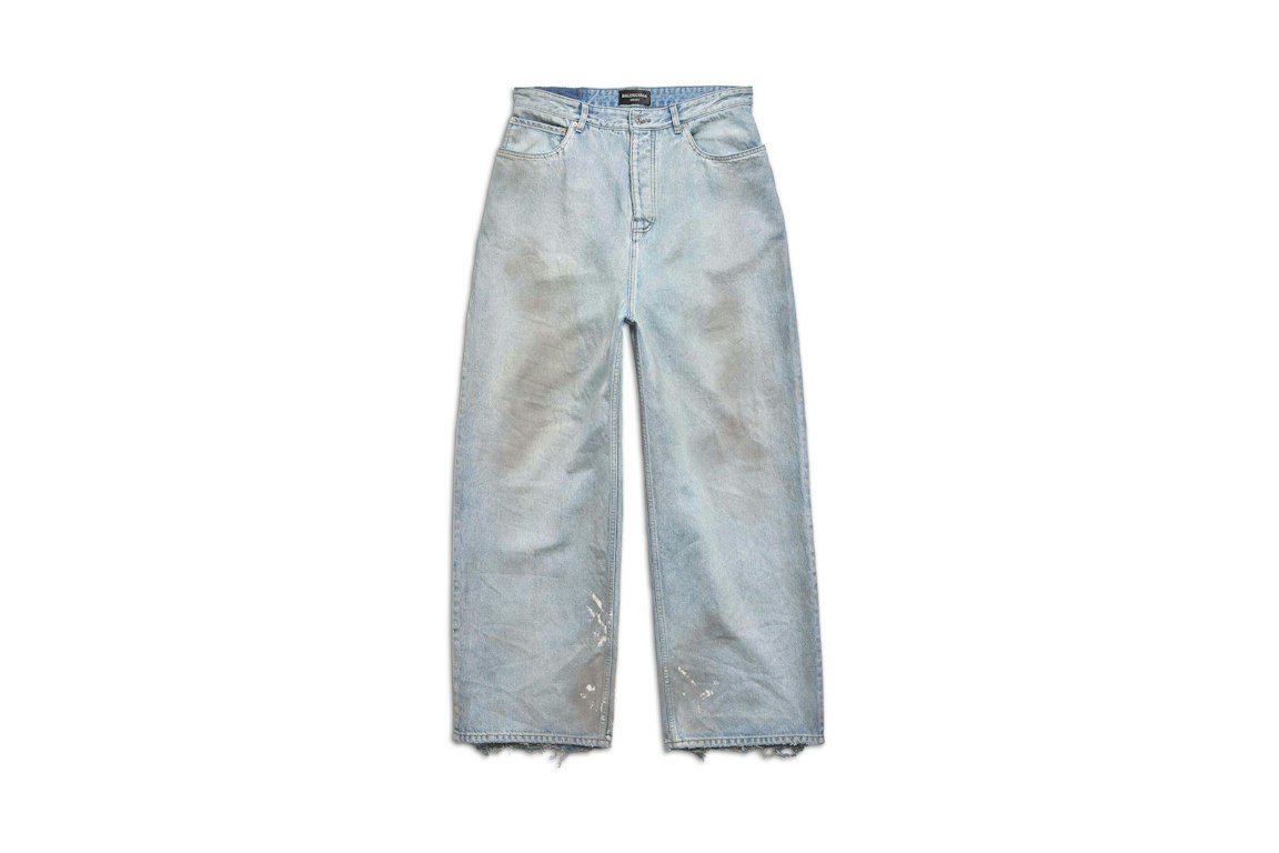 Pre-owned Balenciaga Baggy Trousers In Blue Blue