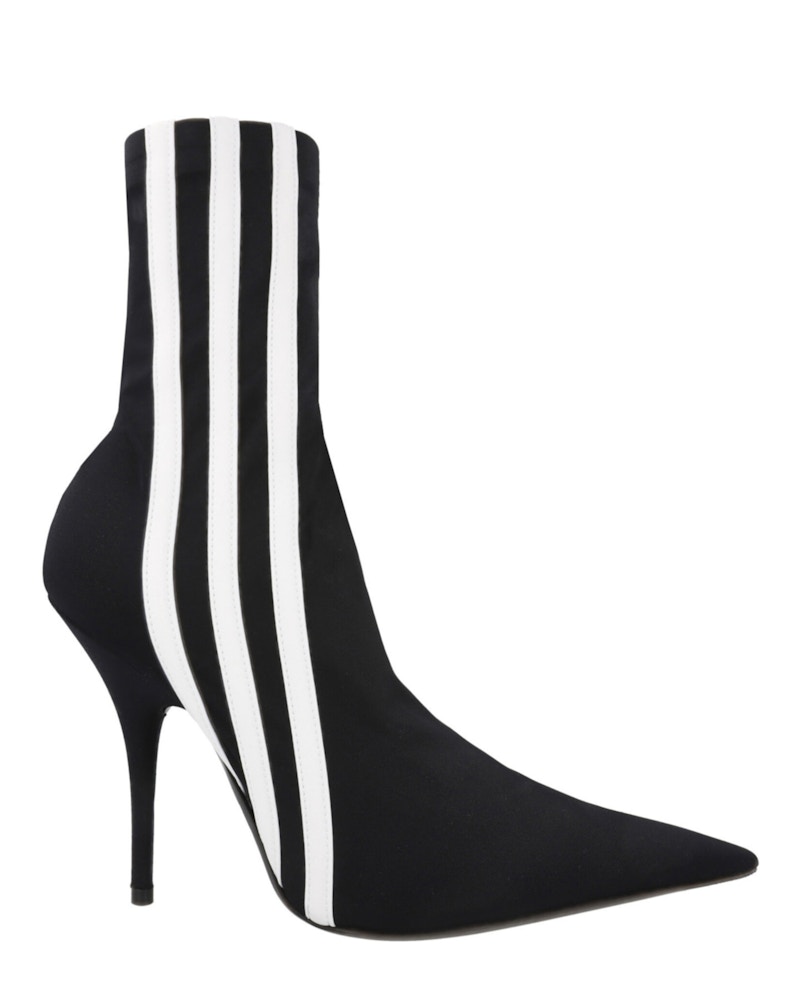 BALENCIAGA Pre-owned X Adidas Knife Booties (women's) Sneakers In Black White In Multi