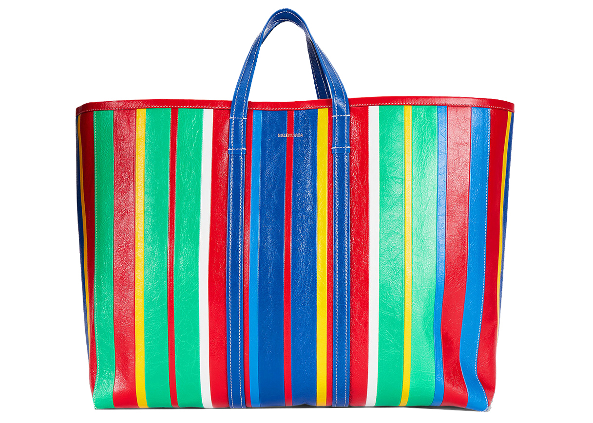Balenciaga Barbes Shopper Bag Multicolor in Calfskin Leather with