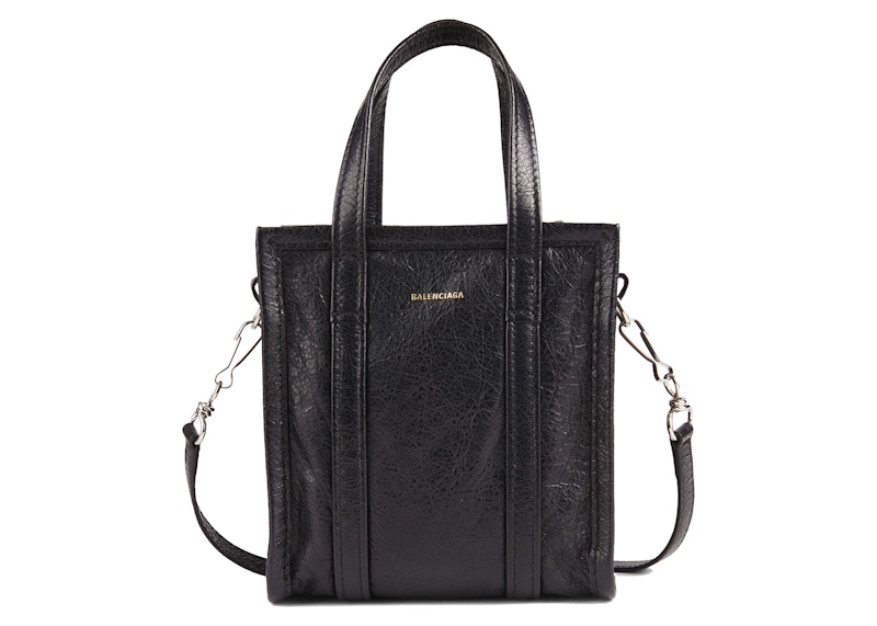 Balenciaga Bazar XXS Shopper Black in Lambskin Leather with Gold