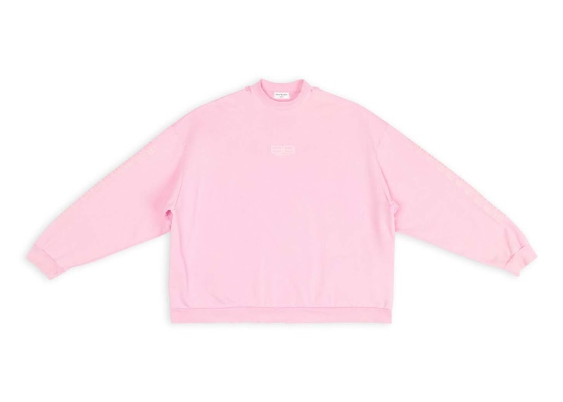 Balenciaga Bb Paris Icon Oversized Sweatshirt Pink - FW22 - US