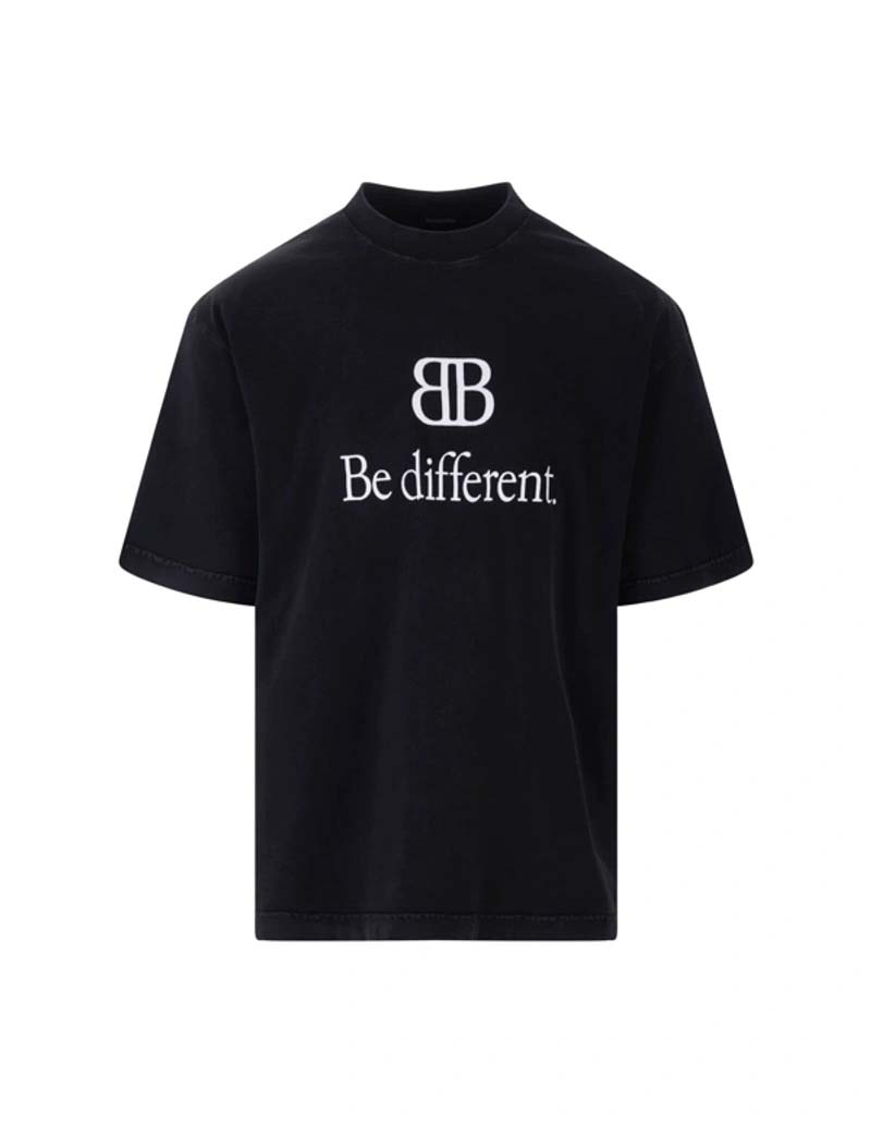 Balenciaga Be Different T-shirt Black Men's - US