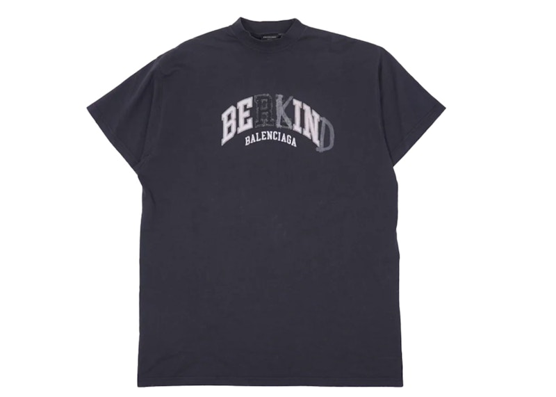 BALENCIAGA be kind tシャツ Balenciaga Be Kind Faded Black White Tee Black Men's - US