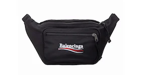 Balenciaga Political Logo Belt Bag Black/White