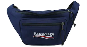 Balenciaga Political Logo Belt Bag Navy