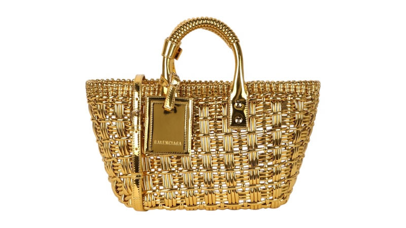 Balenciaga Bistro XS Basket Top Handle Bag Gold - US
