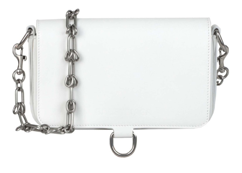 BALENCIAGA 値下げ交渉可！即購入可！ Balenciaga Bondag Wallet On A Chain Optic White in Leather - JP