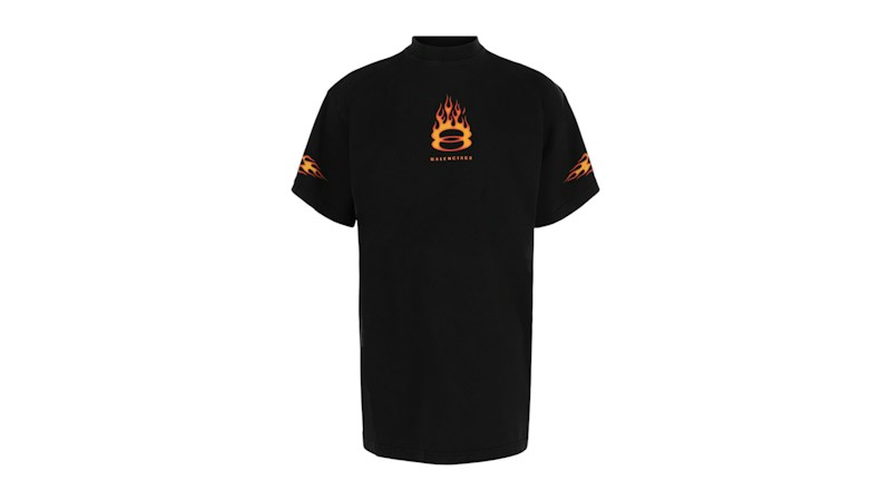 Balenciaga Burning Unity Oversized T-Shirt Washed/Out/Black