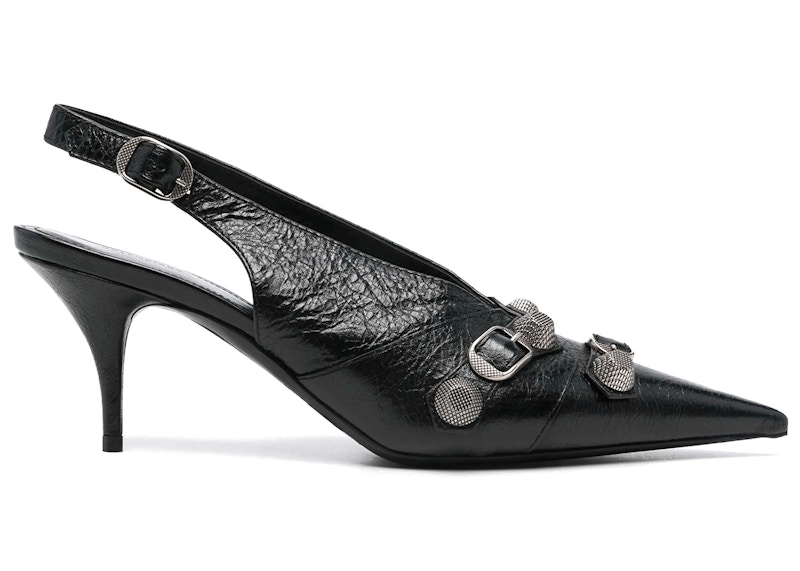 Balenciaga Cagole 70MM Slingback Pumps (Women's) Sneakers in Black
