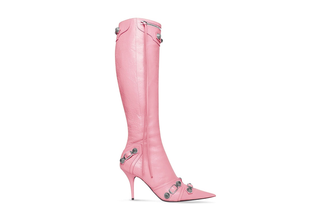 Pre-owned Balenciaga Cagole 90mm Boot Pink