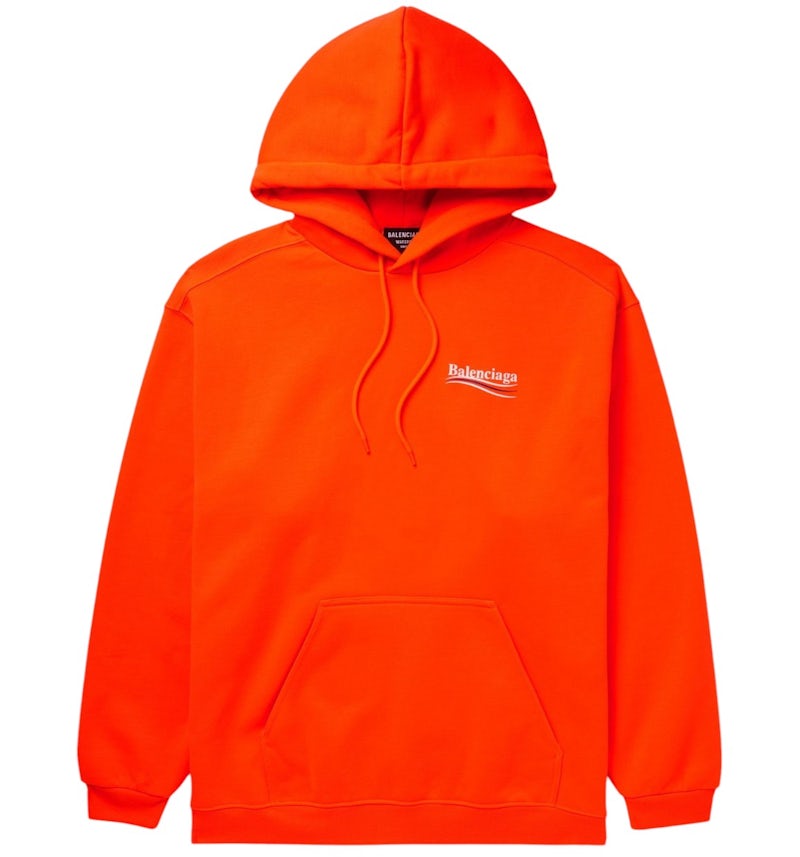 Balenciaga Campaign Logo Hoodie Orange Men's SS21 US