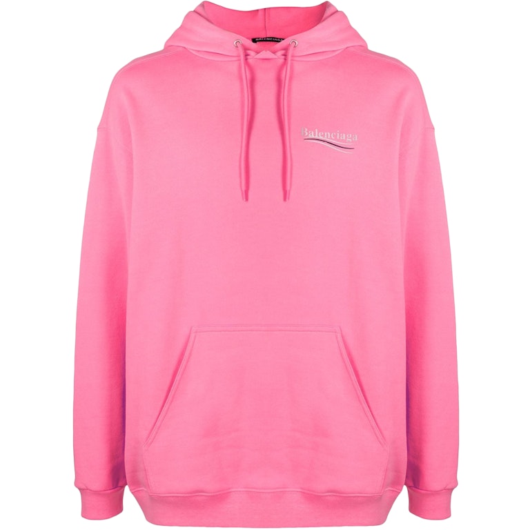 Pre-owned Balenciaga Campaign Logo Hoodie Pink