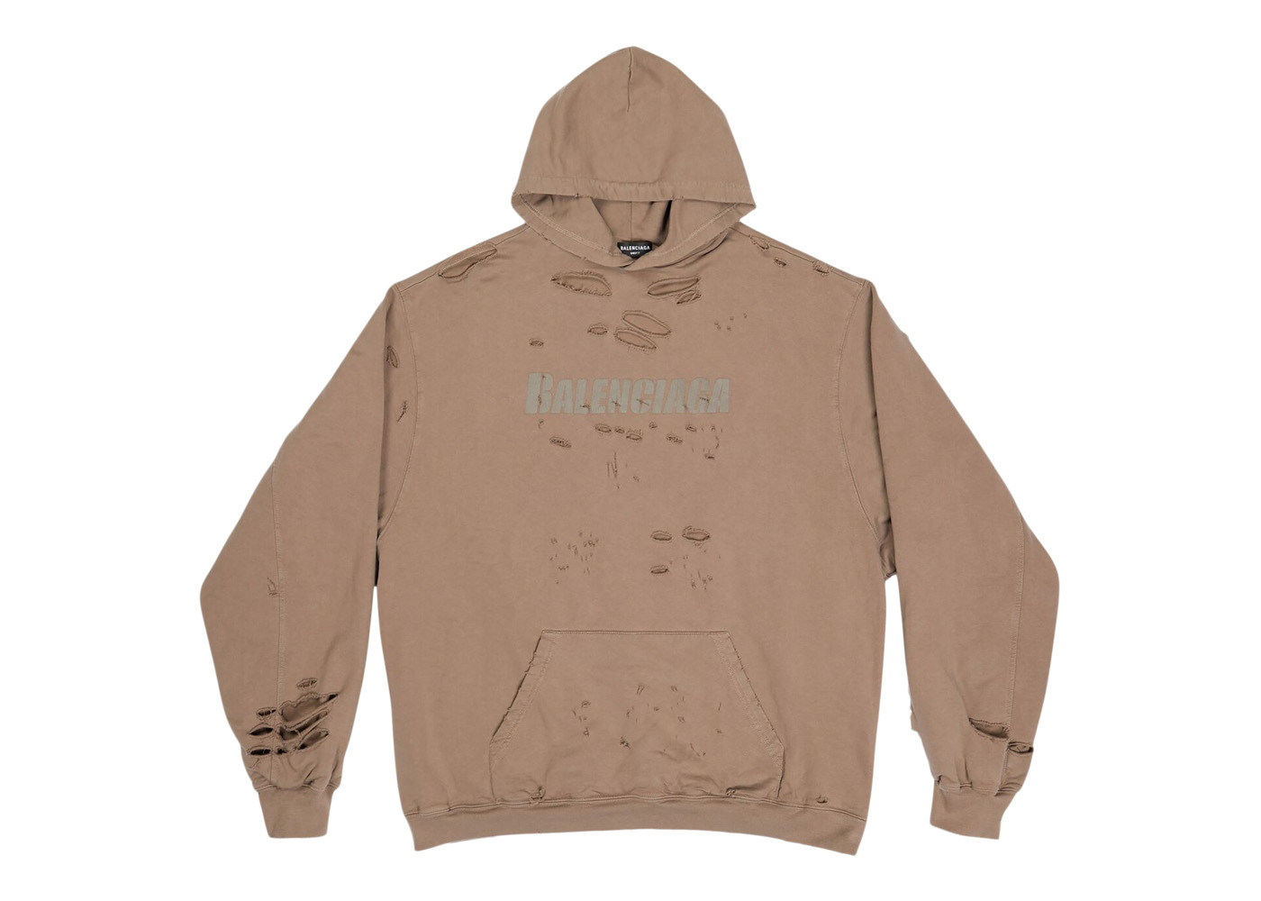 Balenciaga Destroyed Hoodie In Green パーカー | endageism.com