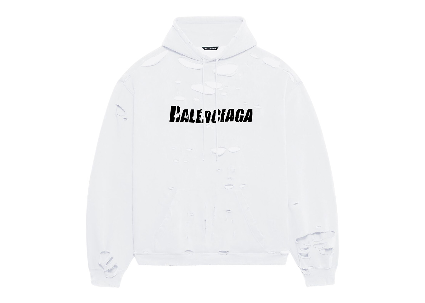 Balenciaga Caps Destroyed Flatground T-shirt Navy/White メンズ ...
