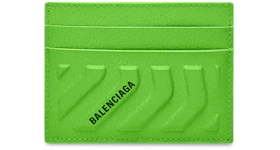 Balenciaga Car (4 Card Slots 1 Bill Compartment) Card Holder Bright Green/Black