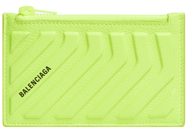 Ysl neon yellow card holder hot sale