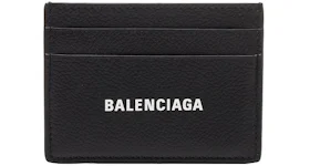 Balenciaga Logo Print (4 Card Slot) Card Holder Black/White