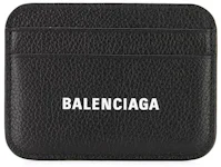 Balenciaga Cash Logo Card Holder Black/White