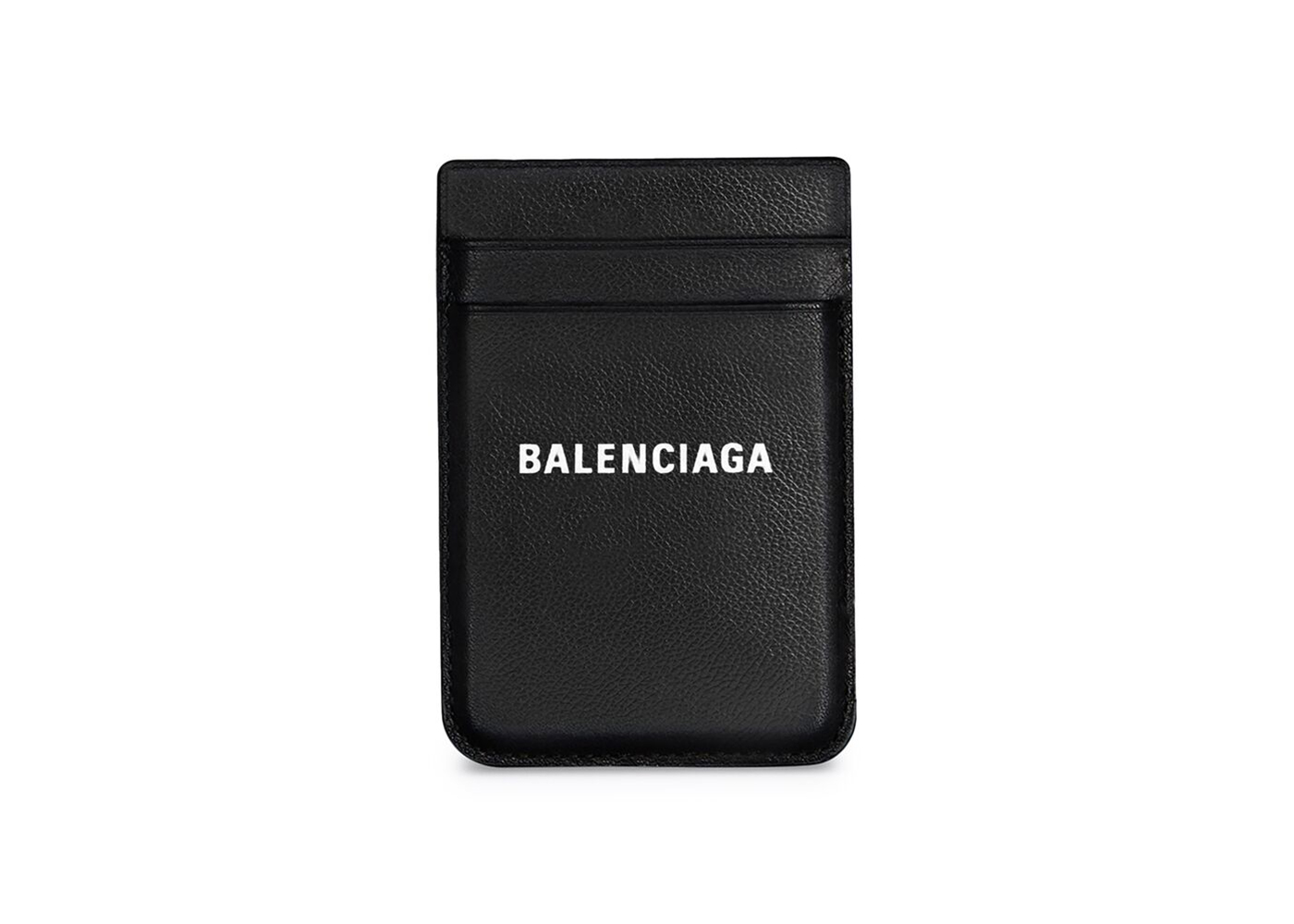 Balenciaga Logo Print (4 Card Slot) Card Holder Black