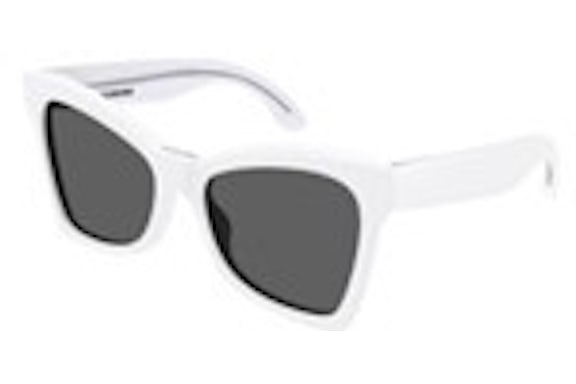 Balenciaga Cat Eye-Frame Acetate Sunglasses White/White/Grey (BB0231S-30013406-005)