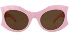 Balenciaga Cat Eye-Frame Bio Injection Sunglasses Pink/Pink/Brown (BB0256S-30013971-004)