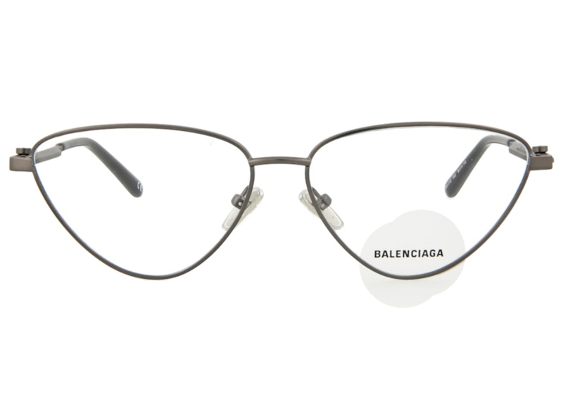 Balenciaga Cat Eye-Frame Metal Optical Frames Ruthenium
