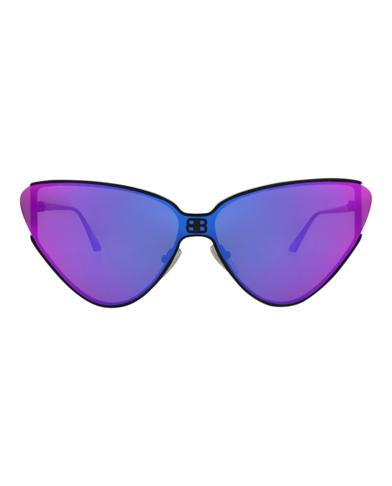 Pre-owned Balenciaga Women's Cat Eyeframe Metal Sunglasses/30011959003) In Black/violet (bb0191s