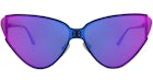 Balenciaga Cat Eye-Frame Metall Sonnenbrille Schwarz/Schwarz/Violett (BB0191S-30011959-003)