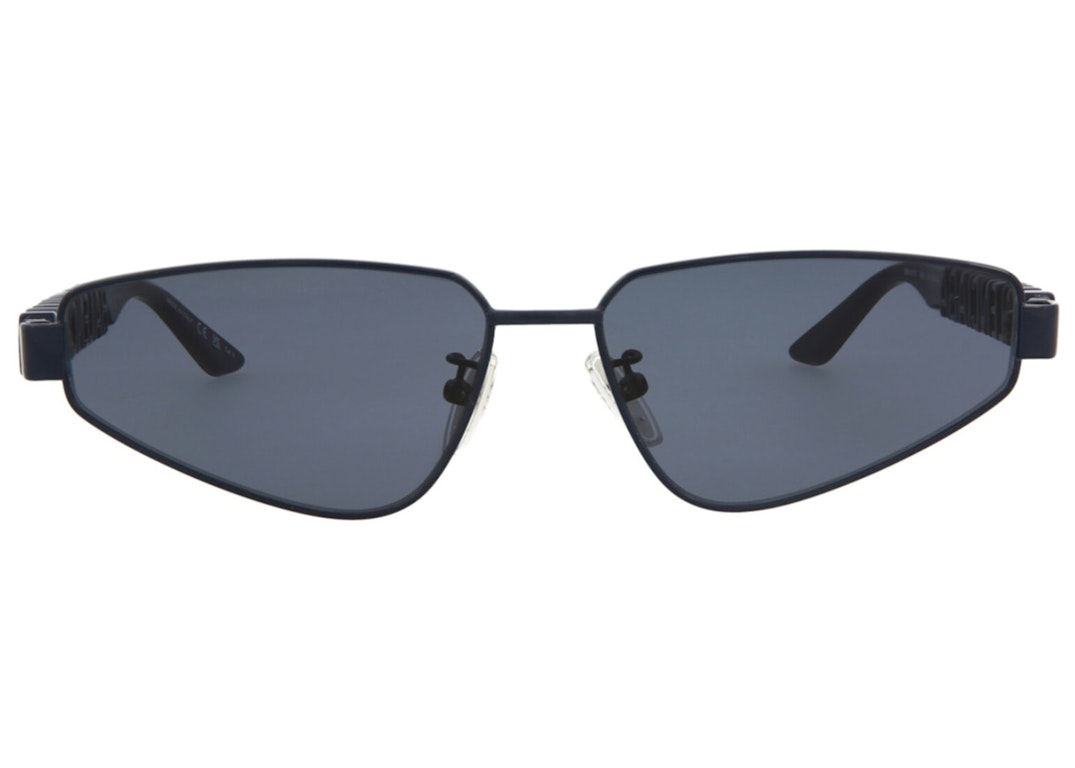 Pre-owned Balenciaga Cat Eye-frame Metal Sunglasses Blue (bb0107s-30008985-003)