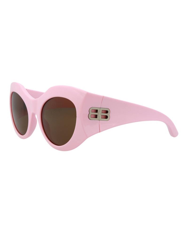 Pre-owned Balenciaga Women's Cat Eye Sunglasses/30013971004) In Pink/brown (bb0256s