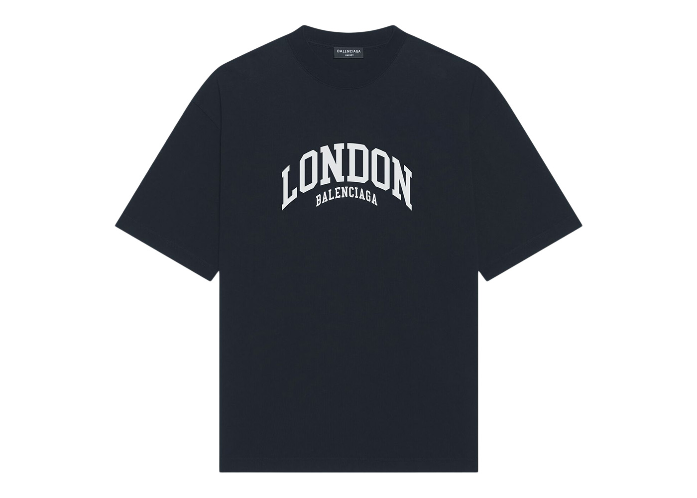 Balenciaga Cities London Medium Fit T-Shirt Black/White Men's - US