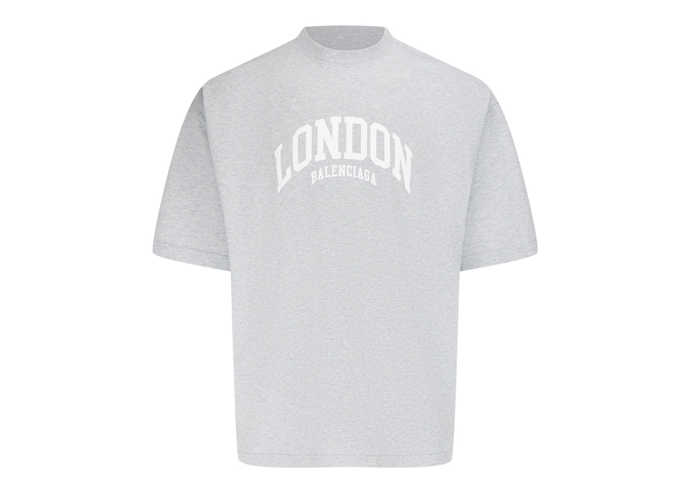 Balenciaga Cities London Medium Fit T-Shirt Gray/White Men's - US