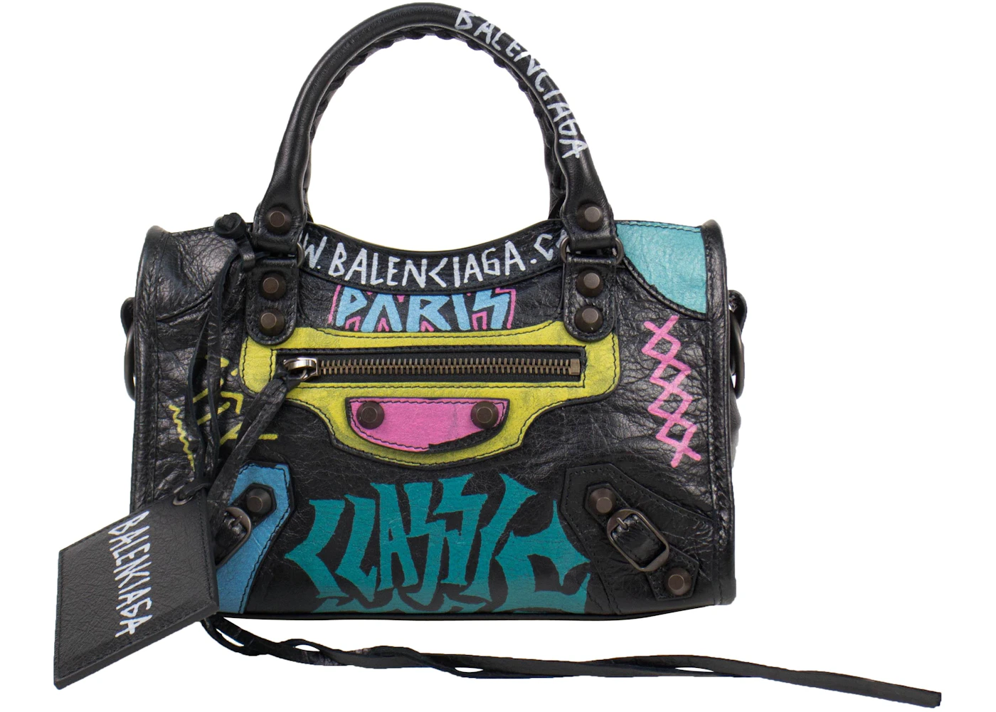 Balenciaga graffiti bag used Clearance