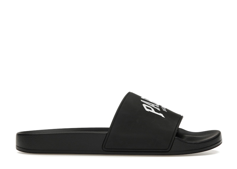 Pre-owned Balenciaga City Pool Slide Paris (women's) Sneakers In Black/white