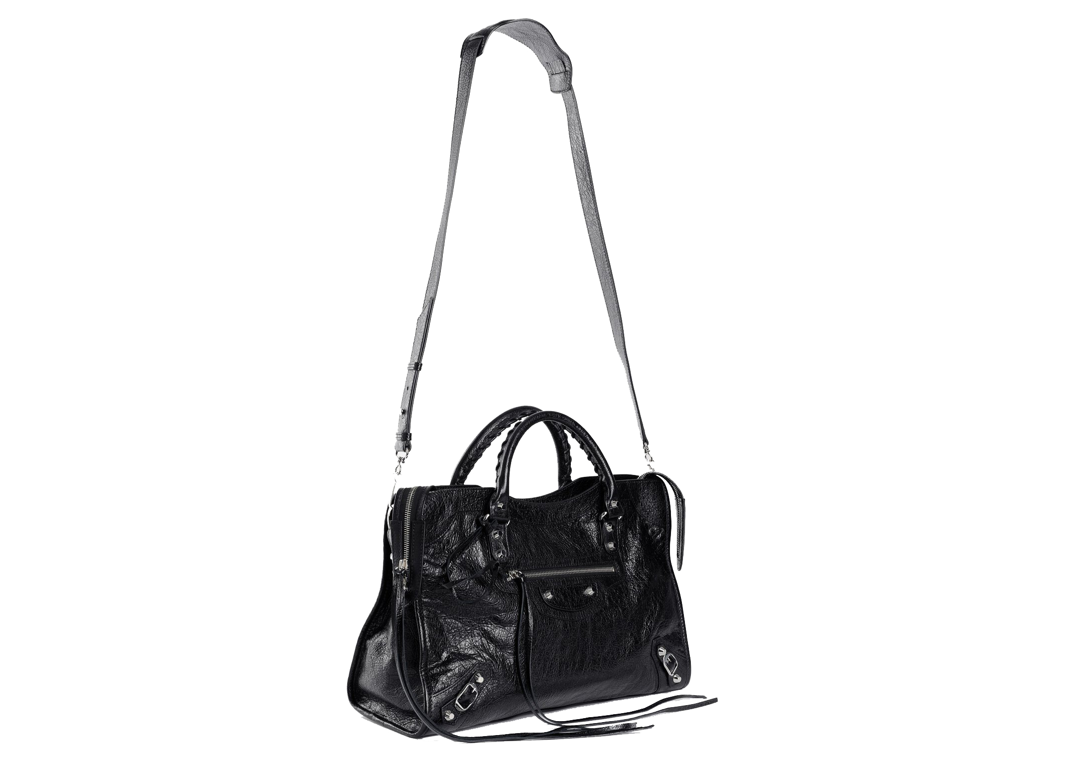 Balenciaga Classic Metallic Edge City Mini Texturedleather Shoulder Bag   Black  Balenciaga classic Shoulder bag Leather shoulder bag