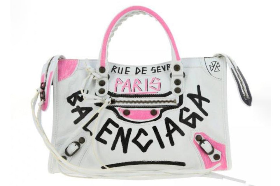 Balenciaga graffiti bag pink Clearance