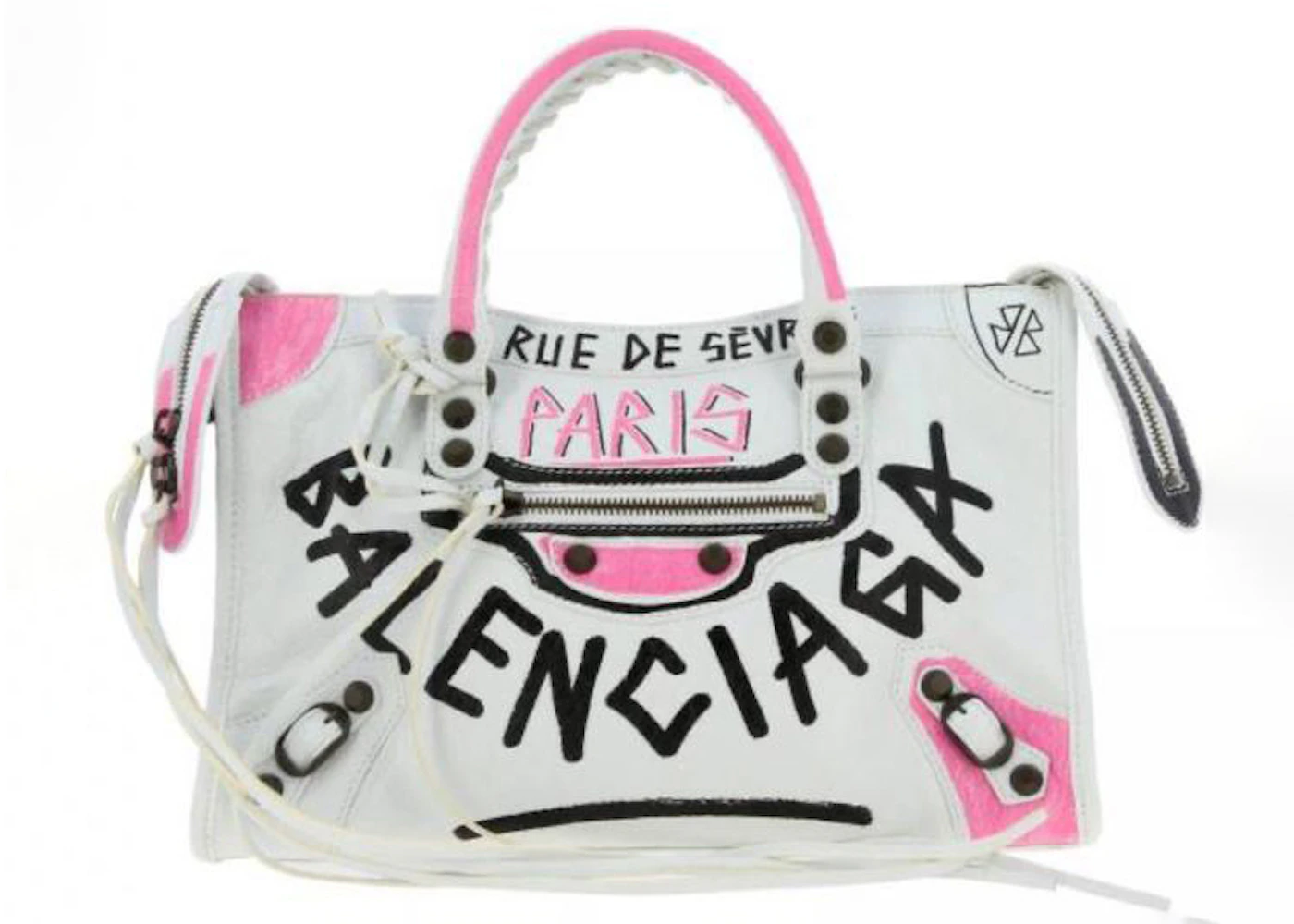 Balenciaga bag white writing Clearance