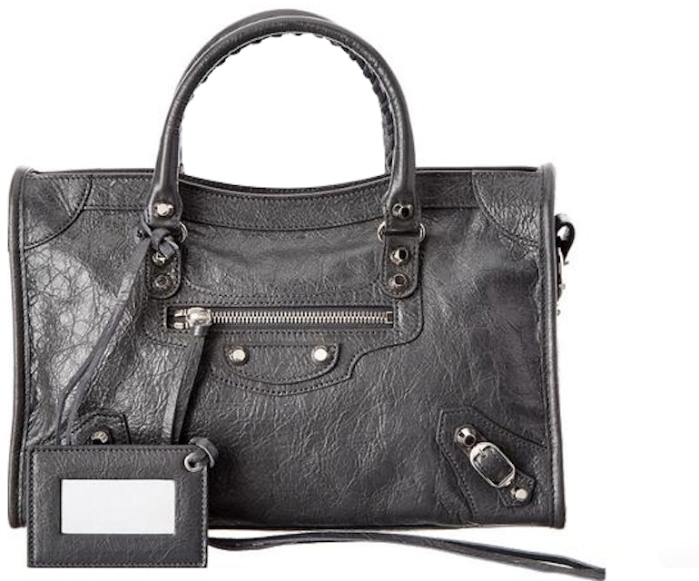 Balenciaga Classic City S Bag Strap Gray in Lambskin Leather - US