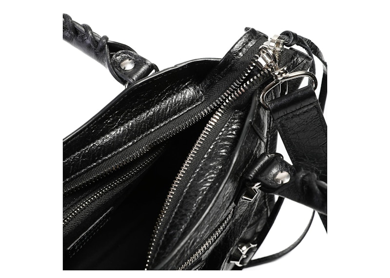 Balenciaga Classic City Shoulder Bag Mini Black in Lambskin with