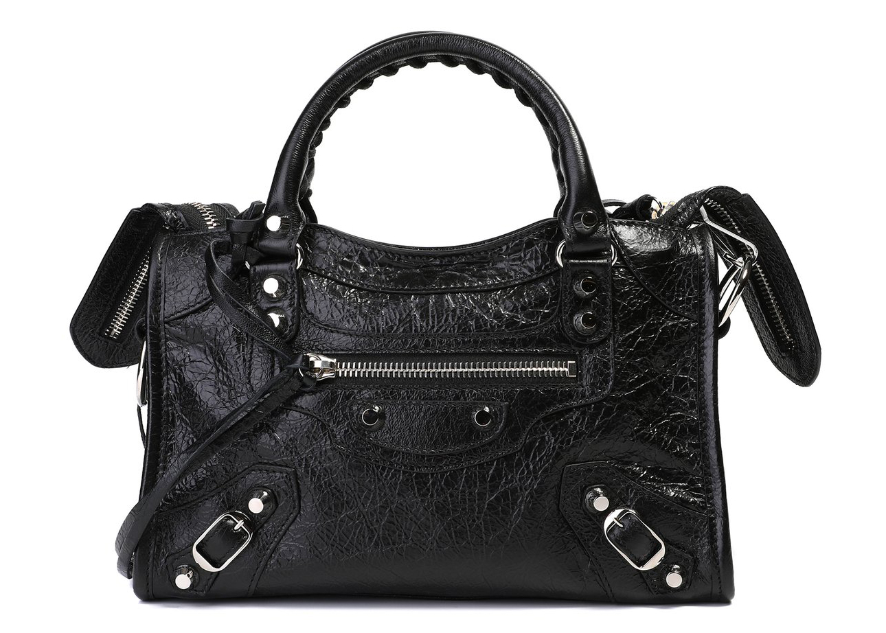 Balenciaga Classic City Shoulder Bag Mini Black in Lambskin with Palladium   GB