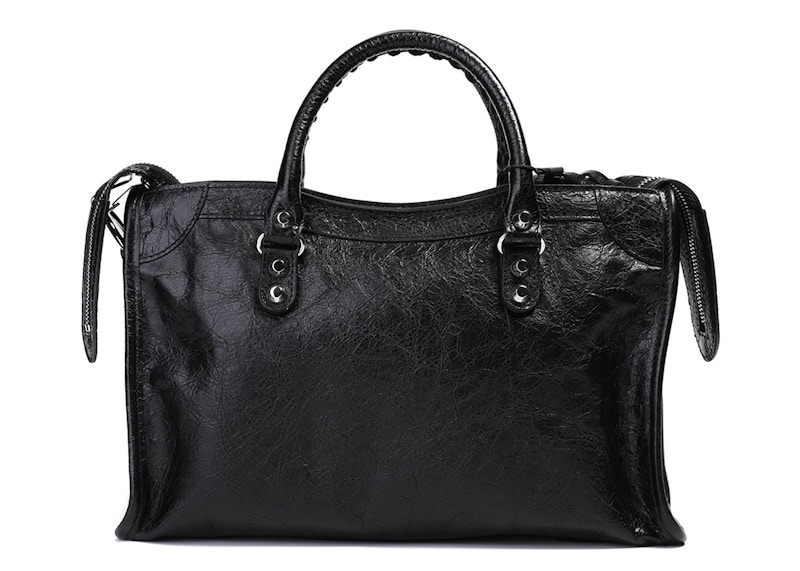 Balenciaga Classic City Shoulder Bag Small Black in Lambskin with