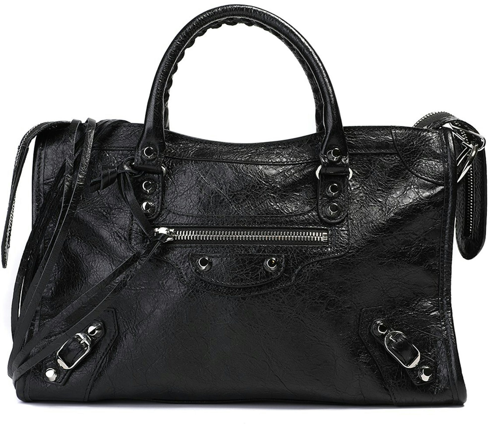 Balenciaga Classic Shoulder Bag Black in Lambskin with Palladium -