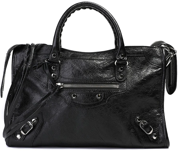 Balenciaga Classic City Shoulder Bag Small Black in Lambskin with ...
