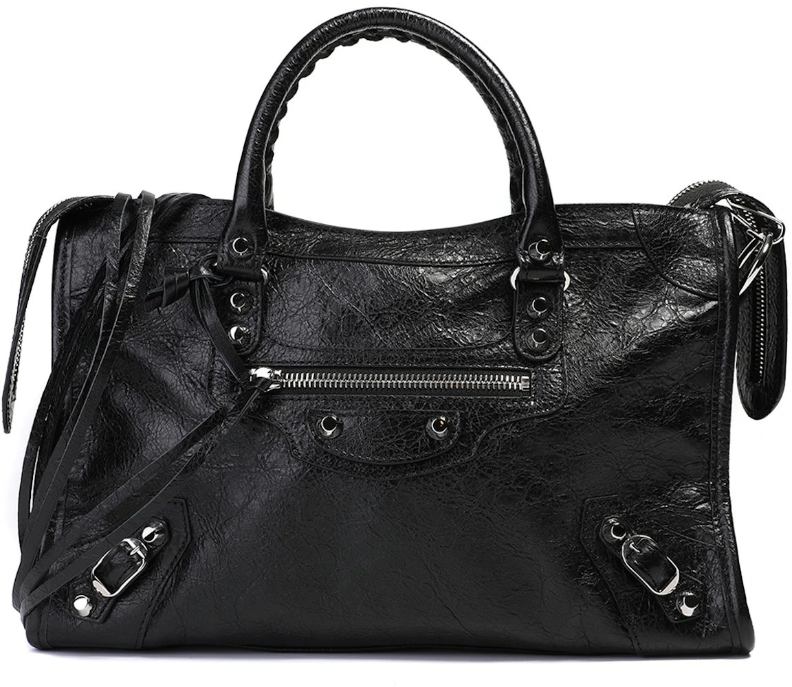 Planlagt Korrekt afskaffe Balenciaga Classic City Shoulder Bag Small Black in Lambskin with Palladium  - US