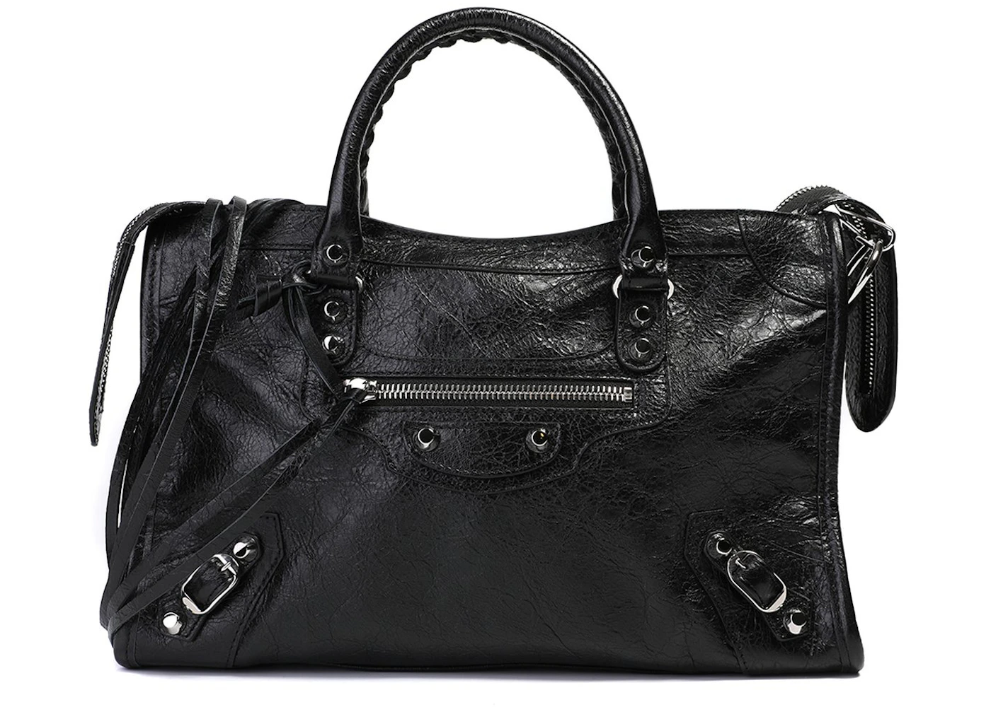 Balenciaga Classic City Shoulder Bag Small Black in Lambskin with Palladium  - US