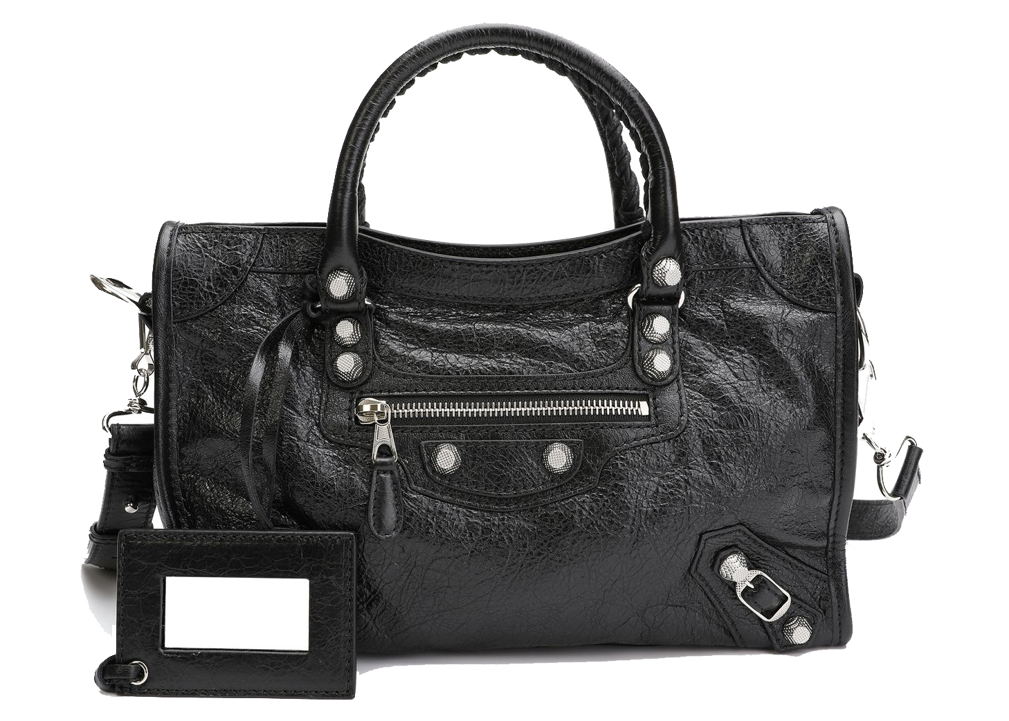 BCBGMAXAZRIA Black Leather Signature Hobo Bag purse silver hardware -  Women's handbags