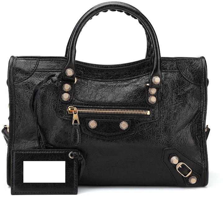 mord latin Stor Balenciaga Classic Giant City Shoulder Bag S Black in Lambskin with Gold-tone  - US