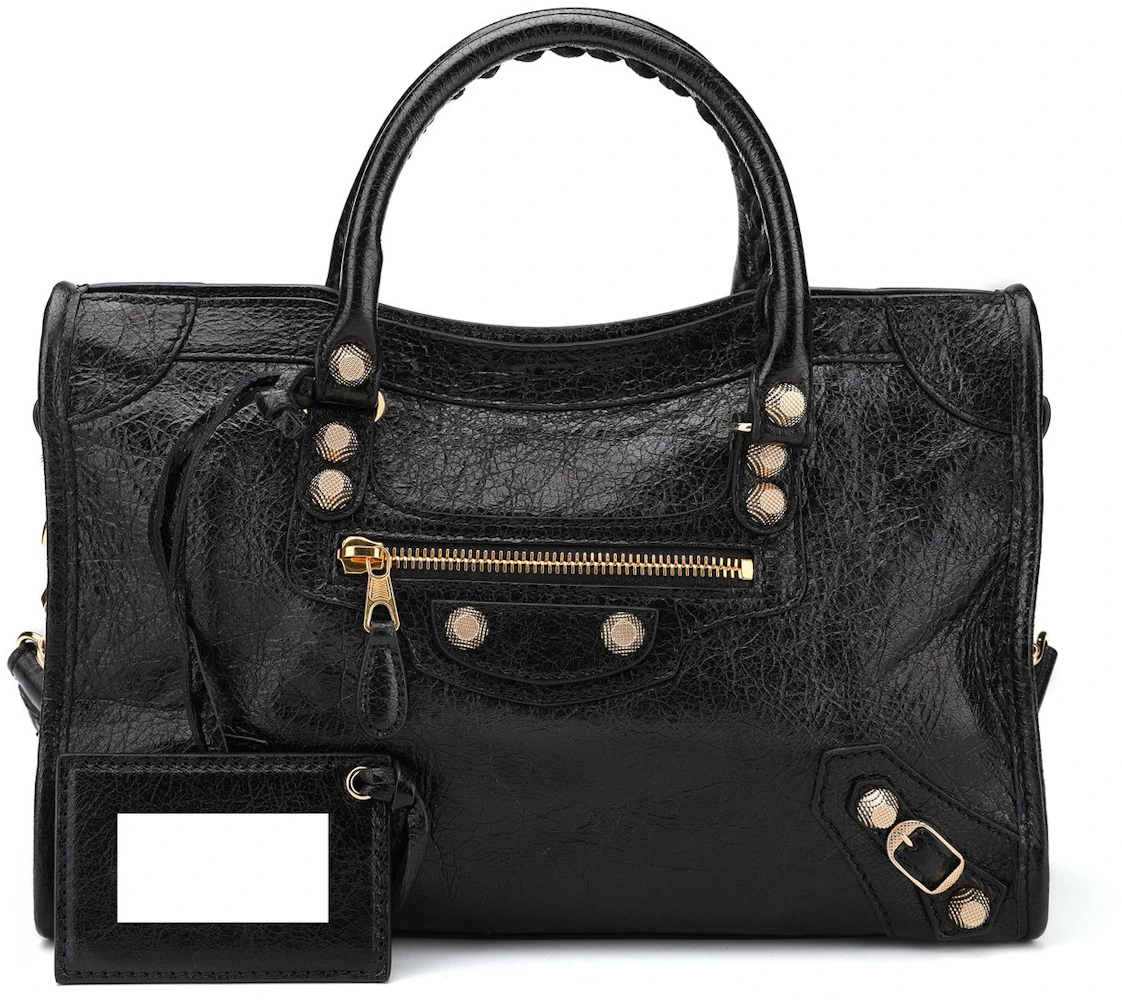 Balenciaga Classic Giant City Shoulder Black in Lambskin with Gold-tone US