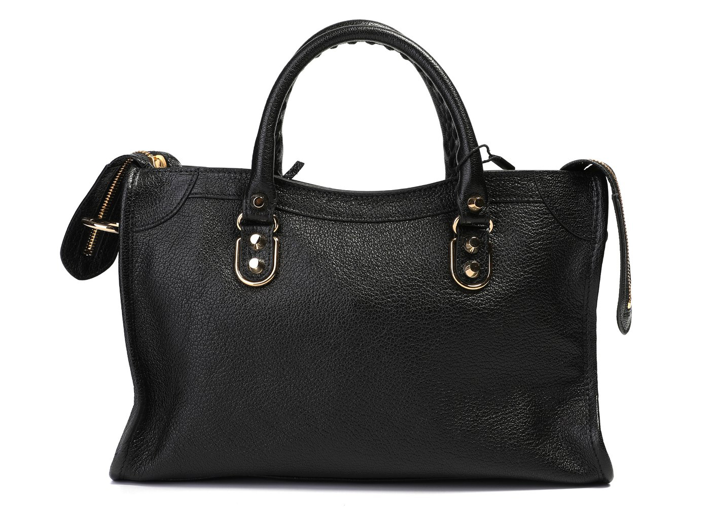 Balenciaga Classic Metallic Edge City Shoulder Bag S Black in 