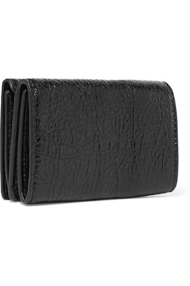 Balenciaga Classic Wallet Textured Mini Black in Lambskin with Gold-tone –  DE